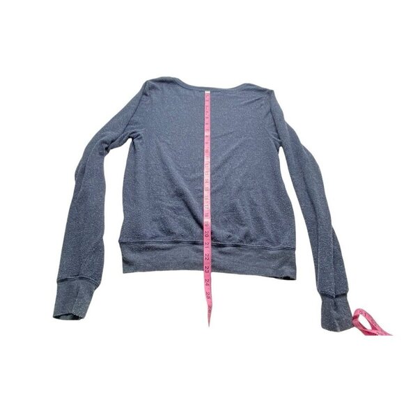 WILDFOX Sweatshirt Long Sleeve Crewneck Pullover Beach Blue XS 77-24 - Picture 7 of 11